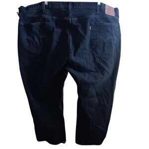 52x30 Levis Mens 501 Jeans Premium Big E Original Fit Black Jeans W52 L30